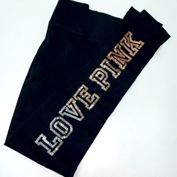 🔥PINK VICTORIA SECRET HIGH WAIST COTTON LEGGING sz small  New - Picture 1 of 3